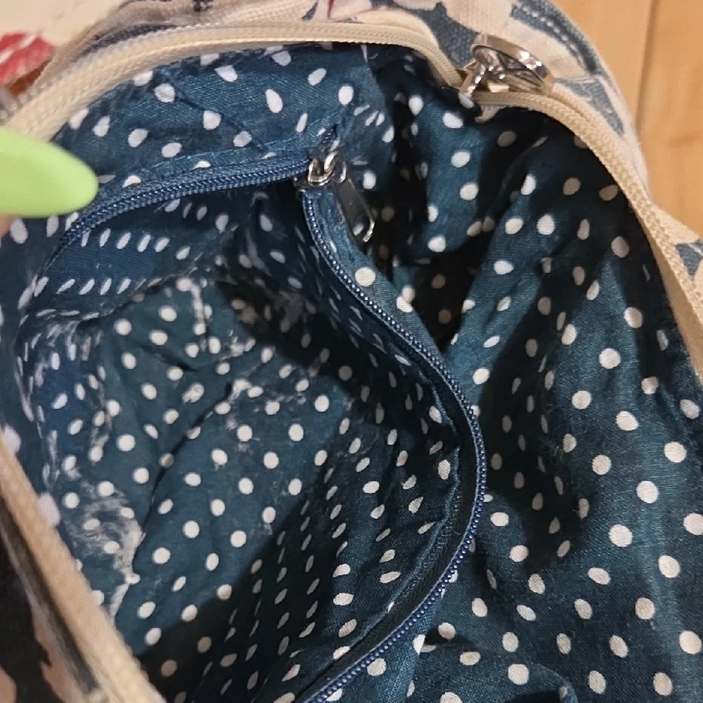 bungalow 360 Shark Print Mini Tote in Cream, Blue and Rust - Picture 6 of 10